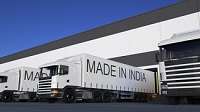 LKW with "made in India" written on them
